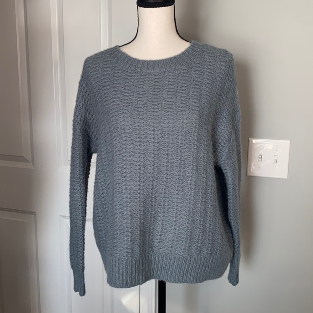 BDG Oversized Comfy Wool Blend Knit Winter Blue Gray Sweater XS